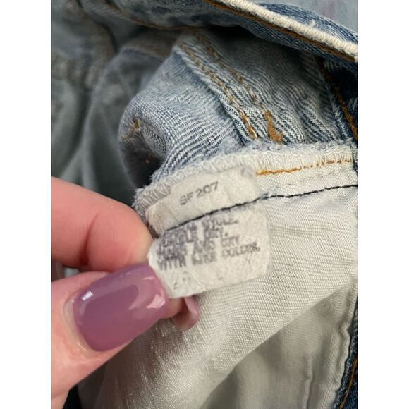 Vintage Upcycled Patchwork Button Fly Levi Jeans 23 - Picture 10 of 10